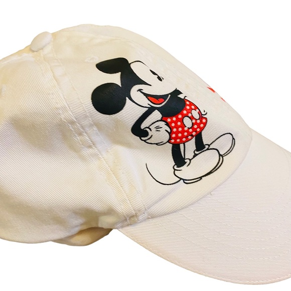 ⭐️ DISNEY White Mickey Happy Baseball Hat - Picture 3 of 7